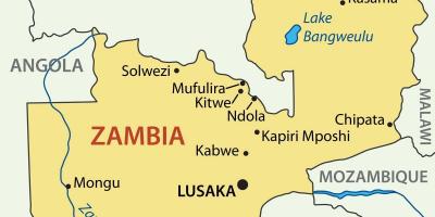Карта на kitwe Замбија